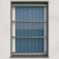 Mobile Preview: Fenstergitter aus Edelstahl Quadratrohr 40 x 40 mm, Montage in der Laibung / Höhe 1600 - 2300 mm / 4 Gurte